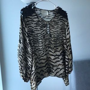 Madison Marcus silk printed blouse
